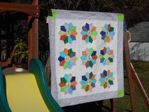 A sidelong view of the quilt
